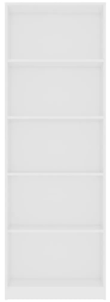 Estante com 5 prateleiras 60x24x175 cm derivados madeira branco