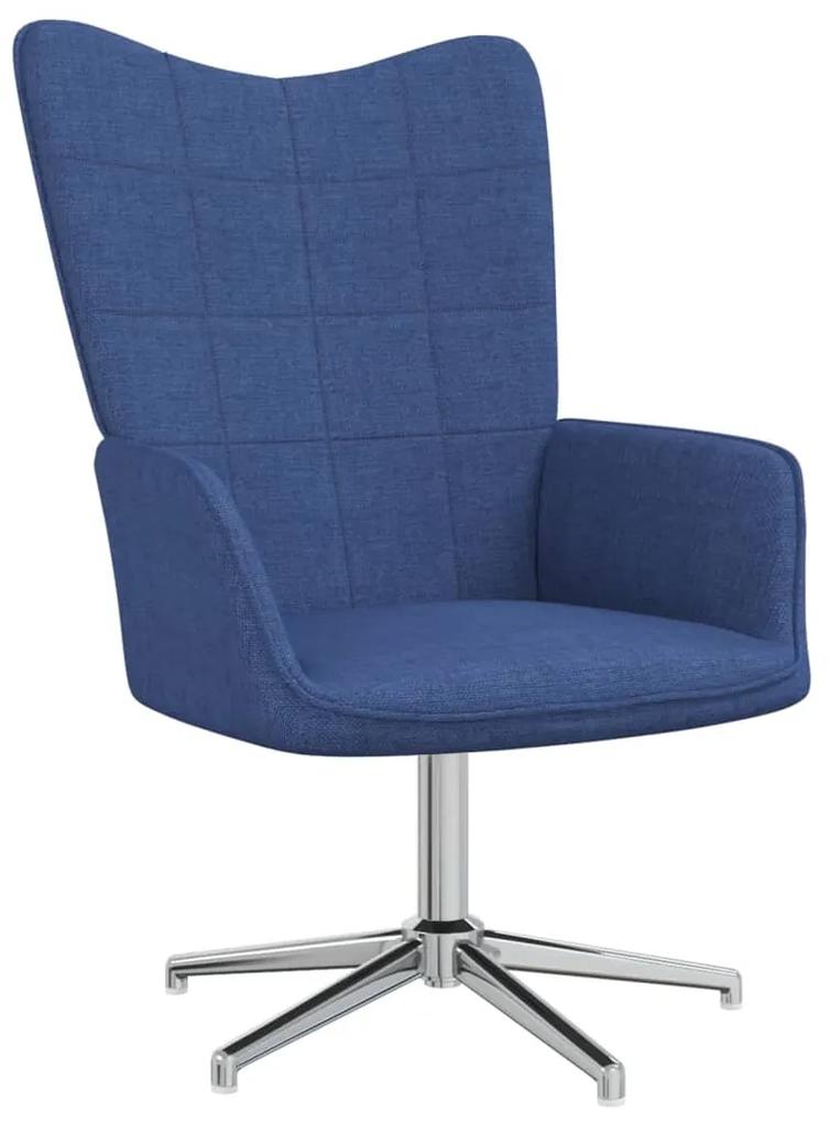 327989 vidaXL Cadeira de descanso tecido azul