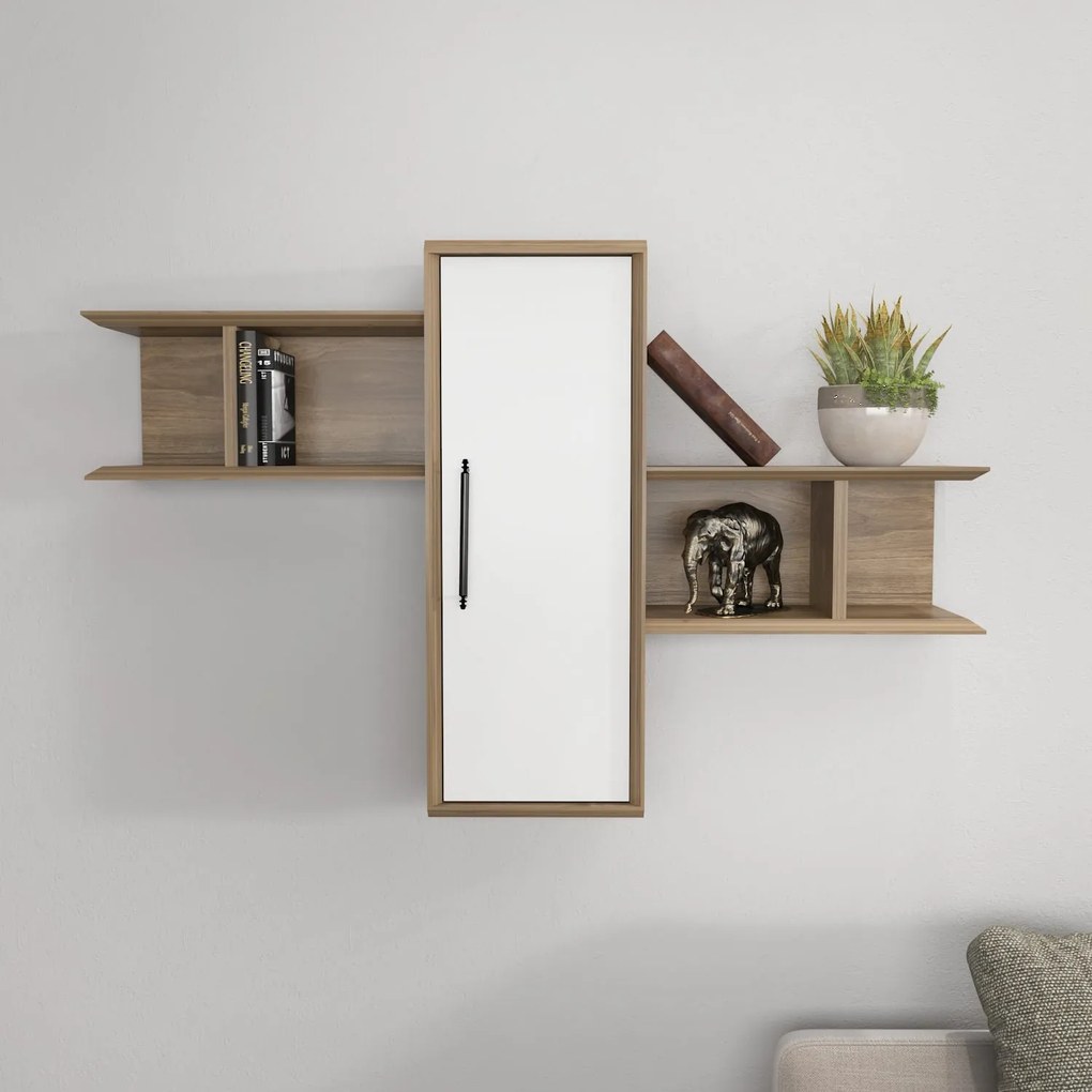 Prateleira de Parede Olida – Nogueira – 118,6x35x51,8 cm