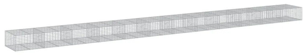 Cesto gabião com cobertura 1200x100x50 cm ferro galvanizado