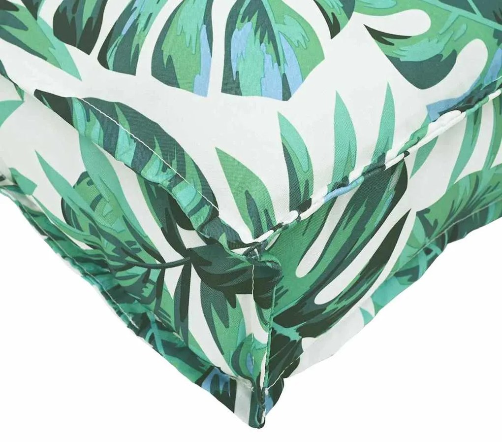 Almofadas de Palete para Assento - 2 Peças com Estampa de Folhas - 40x