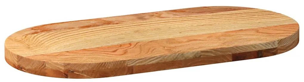 Tampo de mesa 80x40x4 cm carvalho maciça oval castanho-claro
