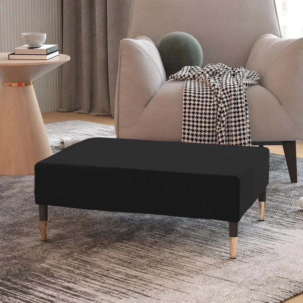 vidaXL Apoio de pés 78x56x32 cm veludo preto