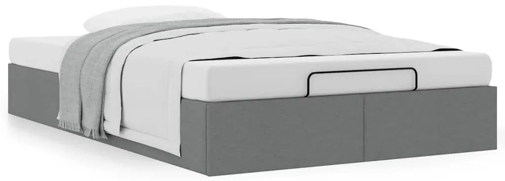 Estrutura de cama otomana sem colchão 120x200cm cinzento escuro