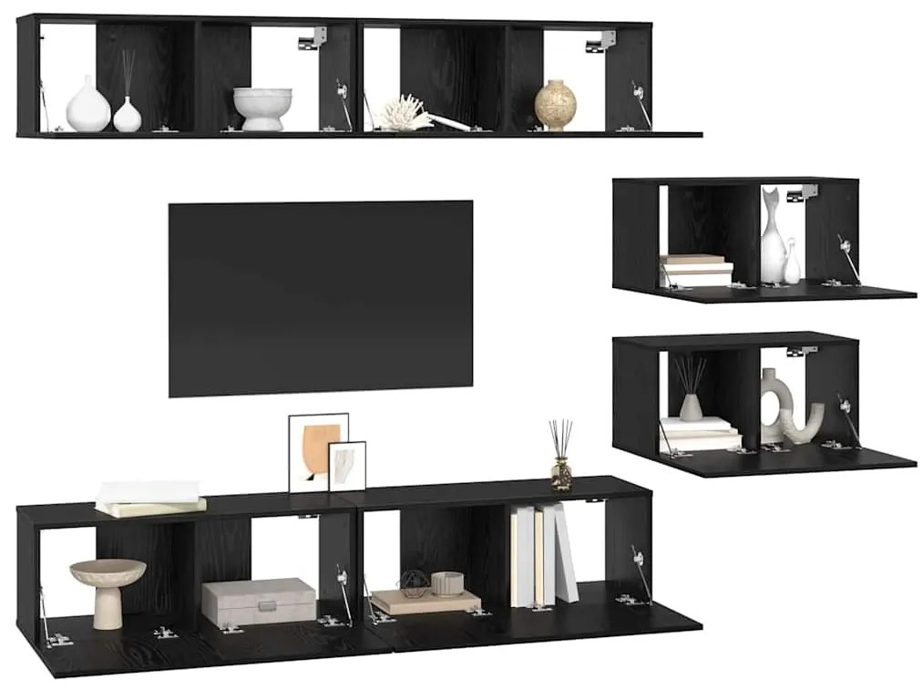 Conjunto de móvel de TV com prateleira Outros com armazenamento com po