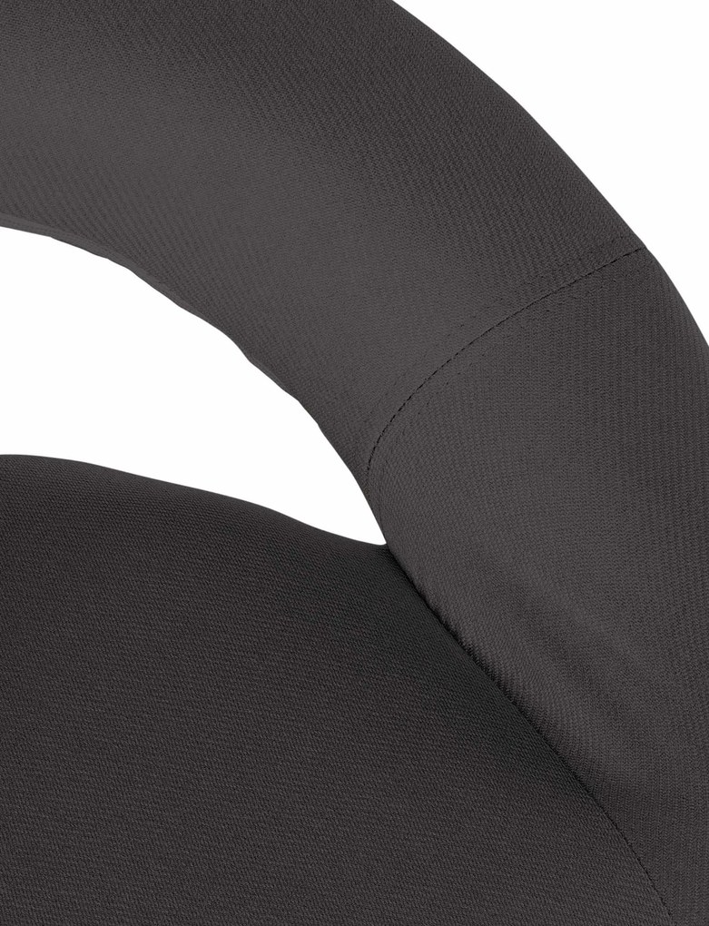 Conjunto de 2 bancos de bar Olinda em tecido e com estrutura cromada 52 x 77-97 x 47 cm Cinzento escuro