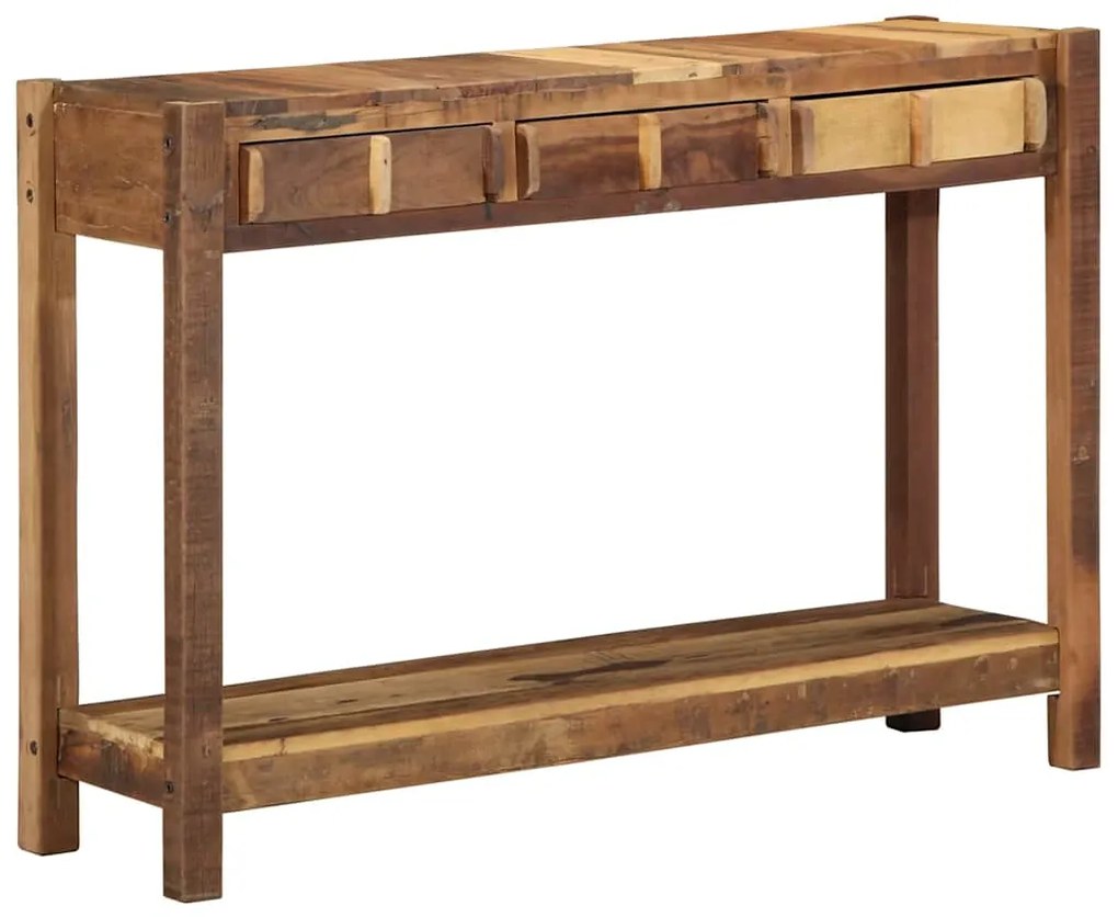 vidaXL Aparador Castanho 107 x 33 x 76 cm Madeira Reforçada Sólida