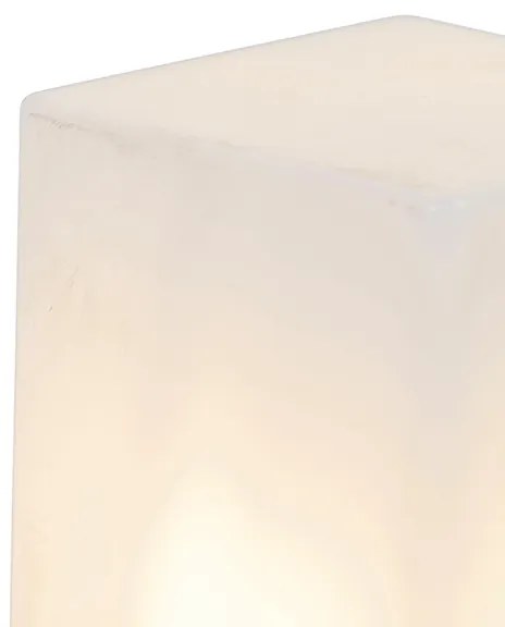 Luminária de jardim preta com vidro opal 50 cm - Dinamarca Moderno