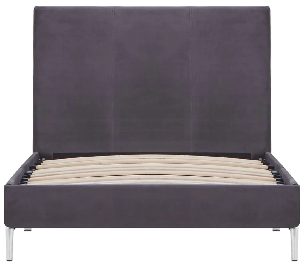 Estrutura de cama 90x200 cm tecido cinzento