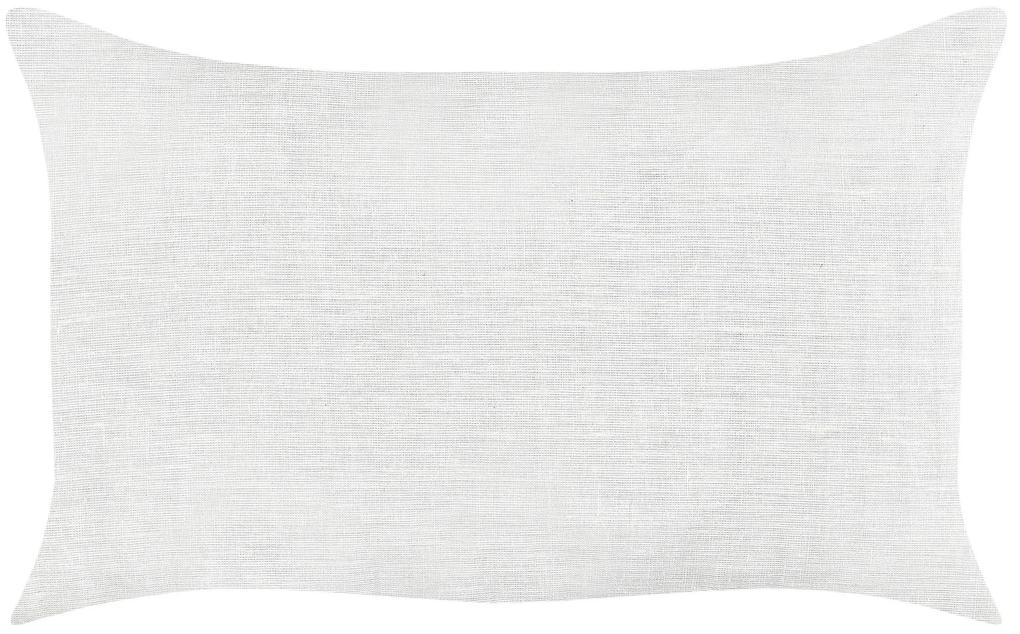 Conjunto de 2 almofadas decorativas em linho branco 30 x 50 cm BANORI Beliani