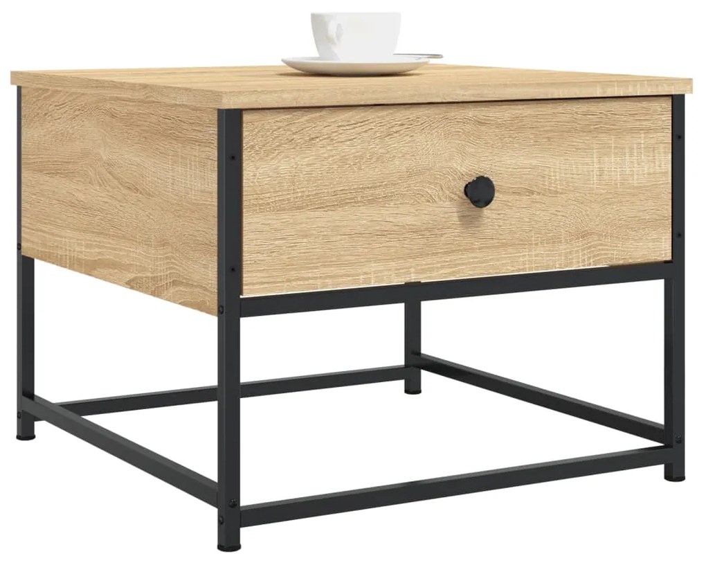 Mesa de centro 51x51x40 cm derivados de madeira carvalho sonoma