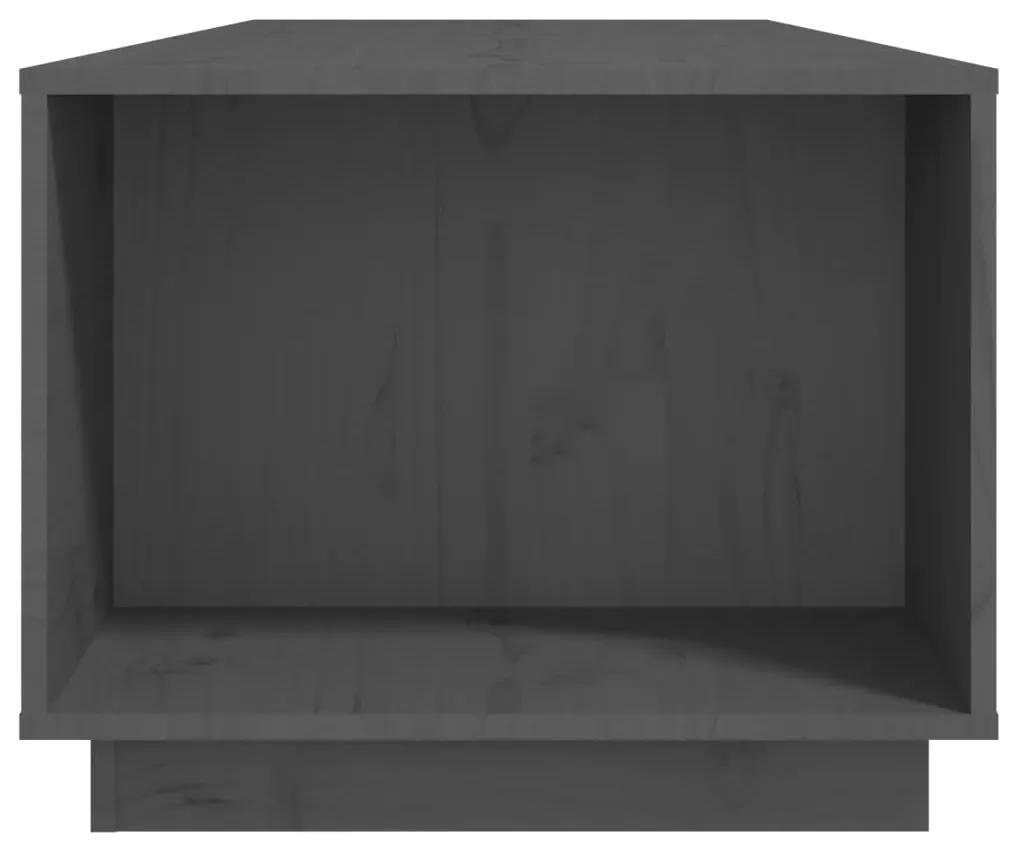 Mesa de centro 110x50x40 cm madeira de pinho maciça cinzento