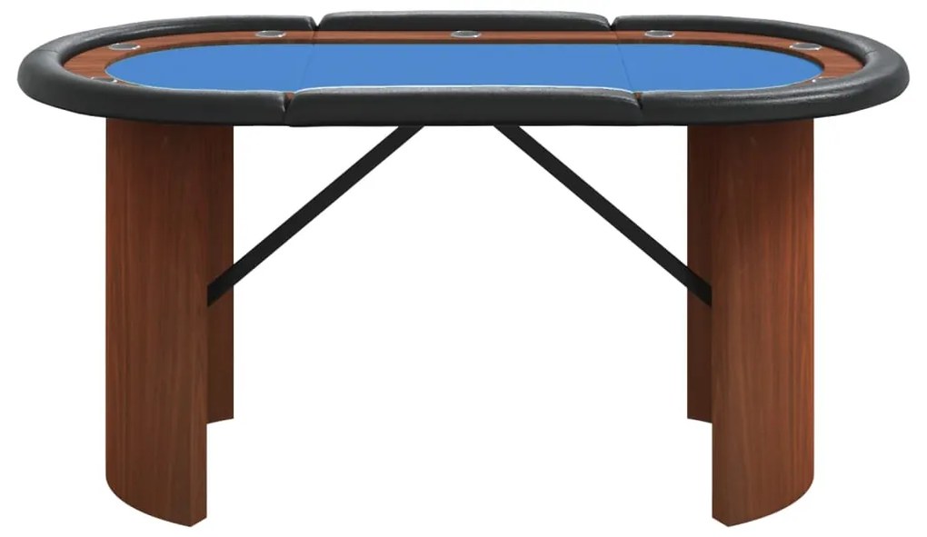 Mesa de póquer 10 jogadores 160x80x75 cm azul