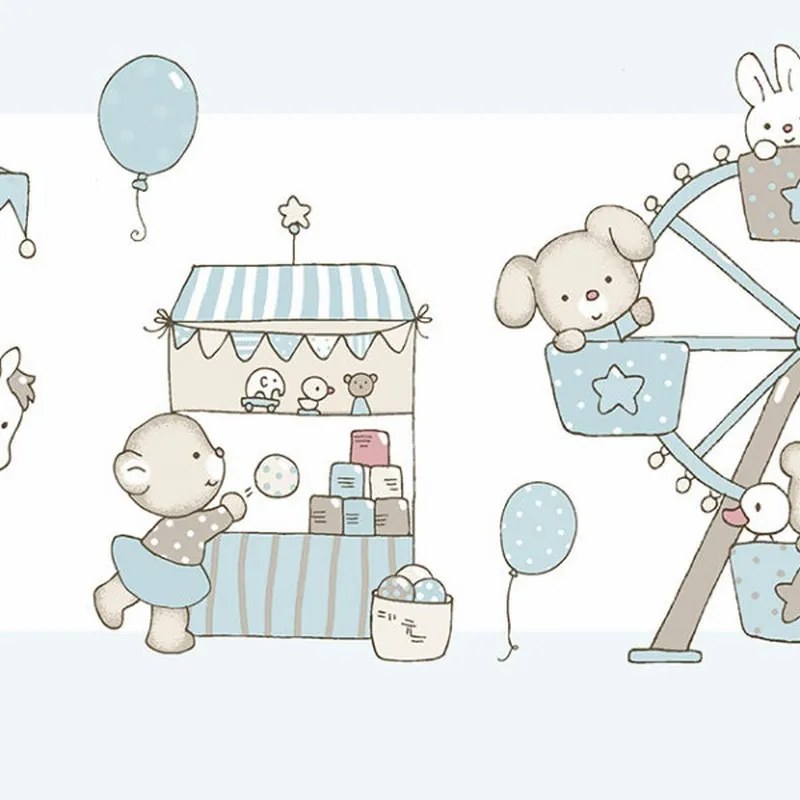 Papel Infantil LULLABY 240-4 Carousel verde menta