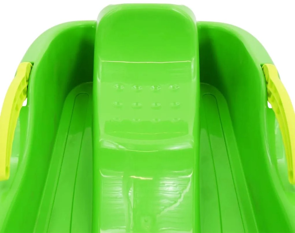 Trenó com travões 87x40x18 cm polipropileno verde