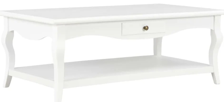 vidaXL Mesa de centro 110x60x40 cm MDF branco