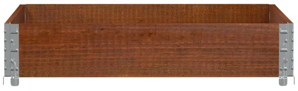 Vaso/floreira para jardim 100x100 cm pinho maciço castanho