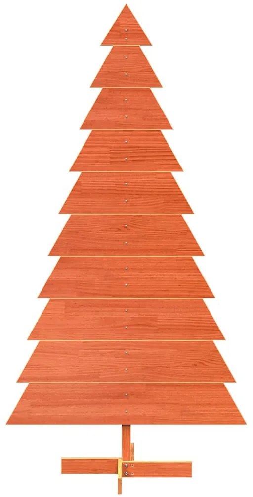 Árvore de Natal decorativa 180 cm pinho maciço castanho-mel