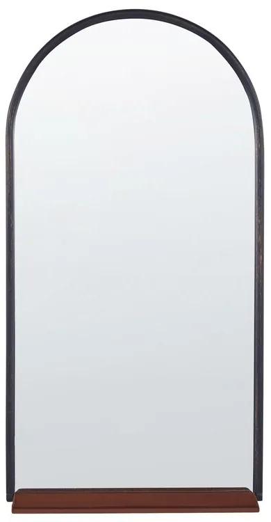 Espelho de parede preto e cobre com prateleira 40 x 67 cm DOMME Beliani
