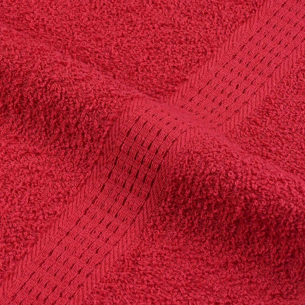 Toalhas 2 pcs 100x200 cm 360 gsm 100% algodão vermelho