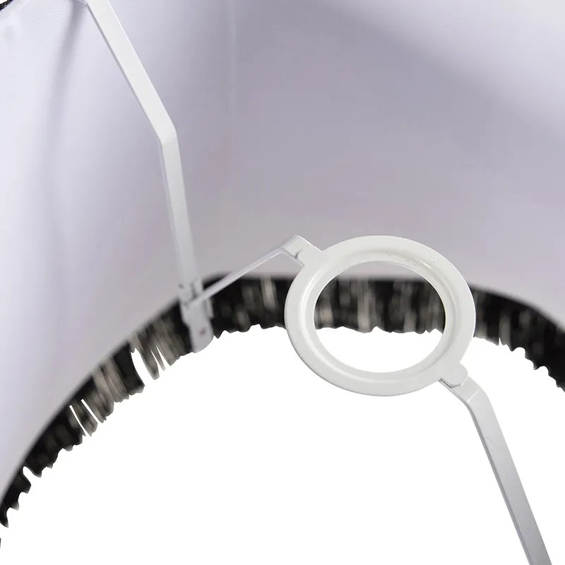 Abajur de Seda Preto com Cinza 45 cm - Granny