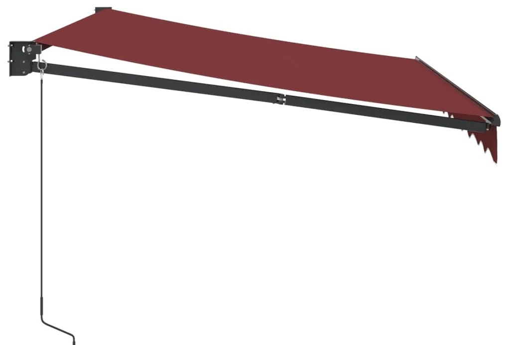 Toldo retrátil manual 300x250 cm bordô
