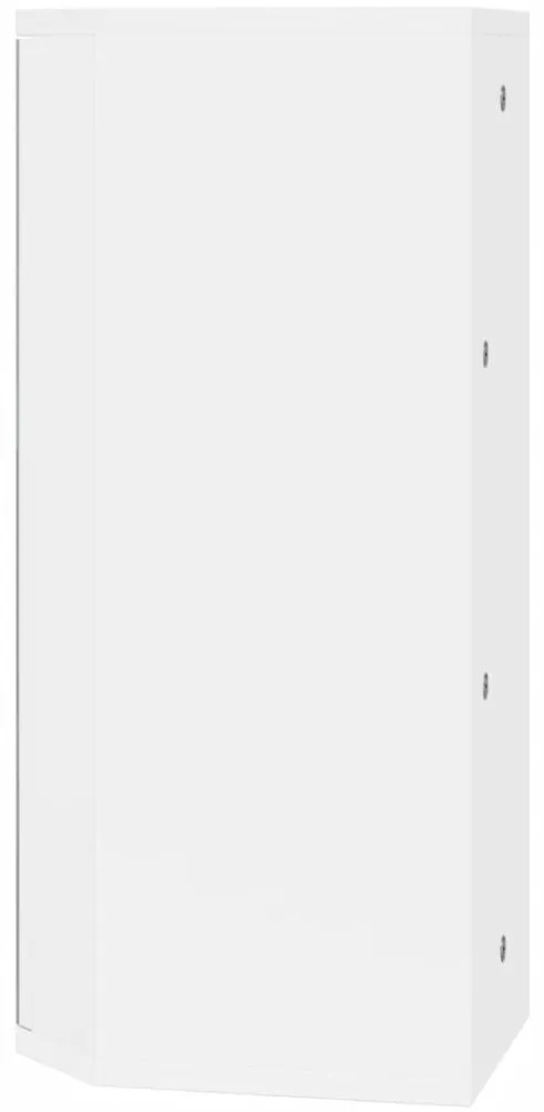Armário espelhado de canto p/ casa de banho 30x24x60 cm branco