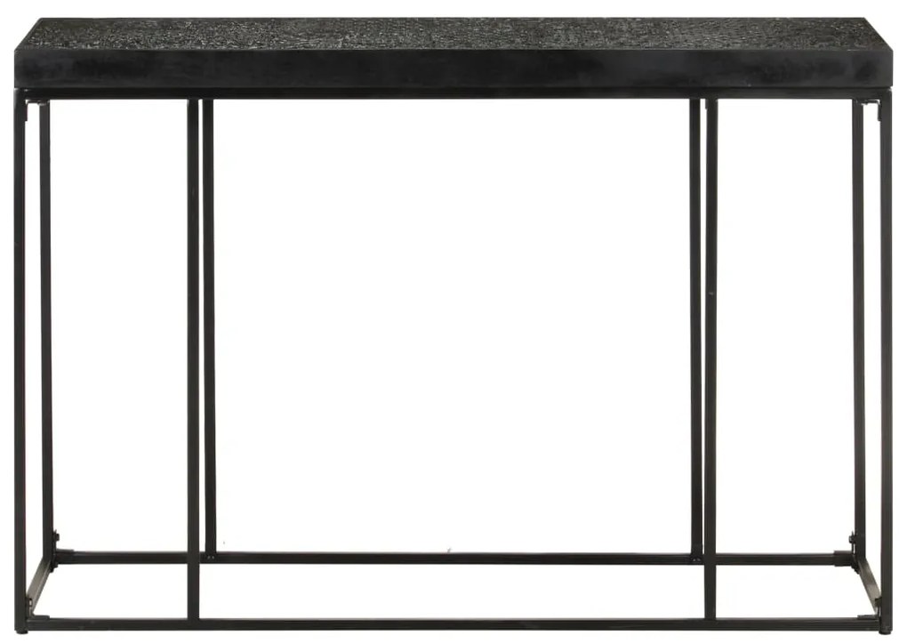 Mesa consola 110x35x76 cm acácia maciça e mangueira preto