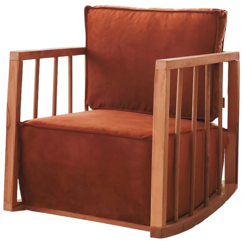 Cadeira Wing Sallanan – Cor Canela – 65x80x71 cm