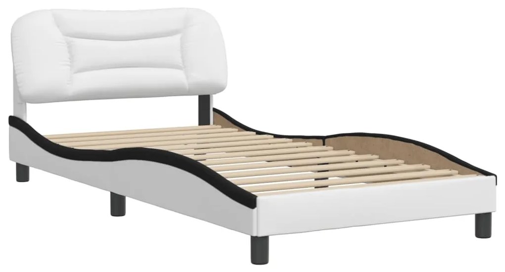 Estrutura cama c/ cabeceira 100x200 cm couro artificial