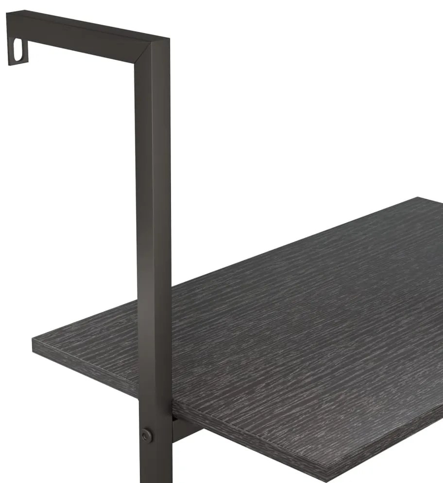 Unidade 3 prateleiras inclinada 64x35x120,5 cm preto