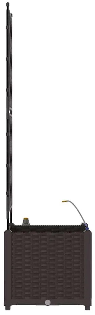 Jardineiras de Jardim 1 pc Castanho 40 x 40 x 142 cm Plástico