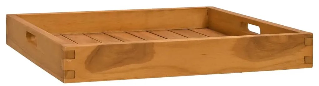 Bandeja de servir 50x50 cm madeira de teca maciça