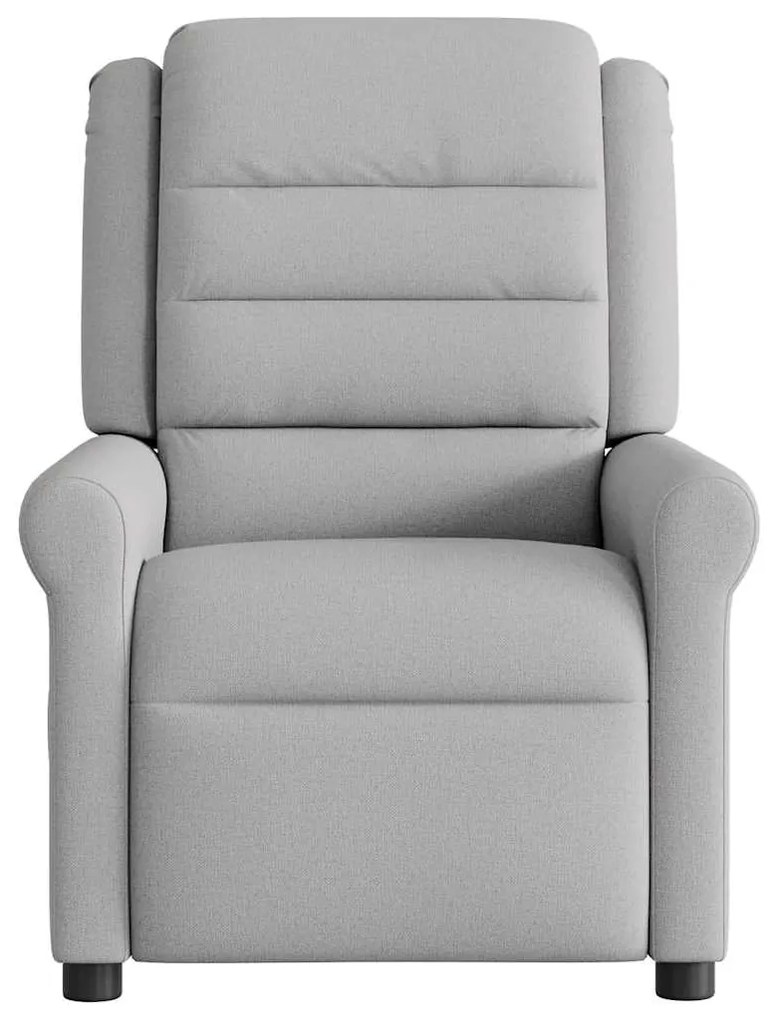 Poltrona massagens reclinável elétrica tecido cinzento-nublado