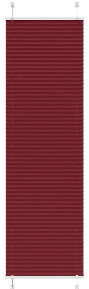 vidaXL Plissado Cego Bordéus Vermelho 55x200 cm Largura Tecido