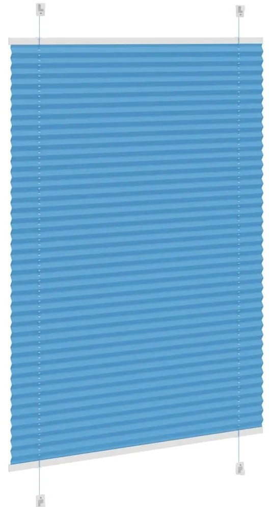 Azul Plissada Cega 90x150 cm Largura Tecido 89,4 cm Poliéster