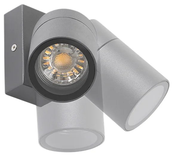 Candeeiro de parede exterior antracite IP44 rotativo e inclinável - Solo