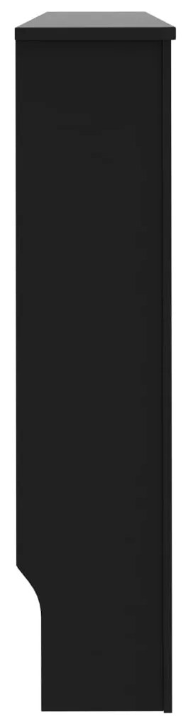 Cobertura de radiador 152x19x81,5 cm MDF preto