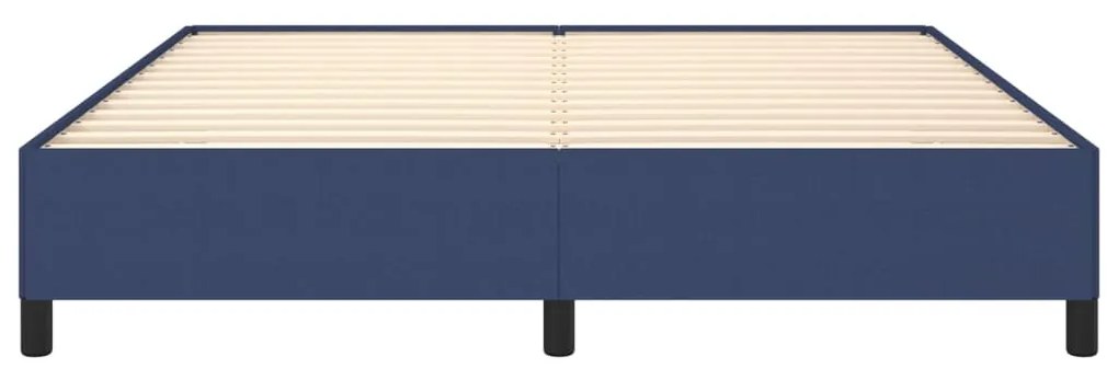 Estrutura de cama sem colchão 160x200 cm tecido azul