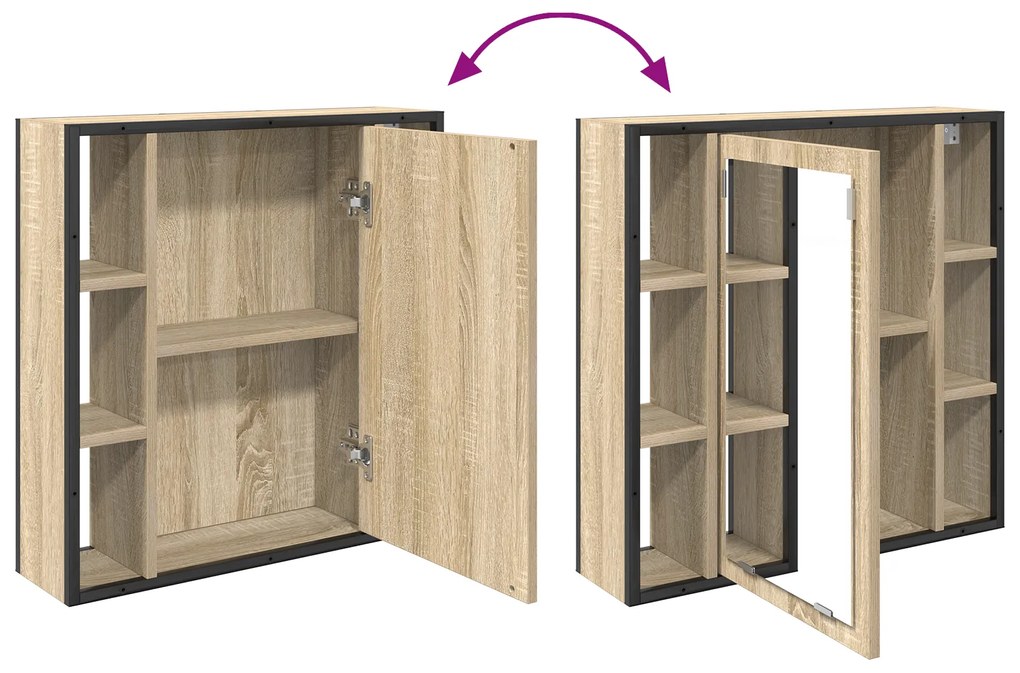 Conjunto de Móveis para Casa de Banho 3 Peças Carvalho Sonoma Madeira