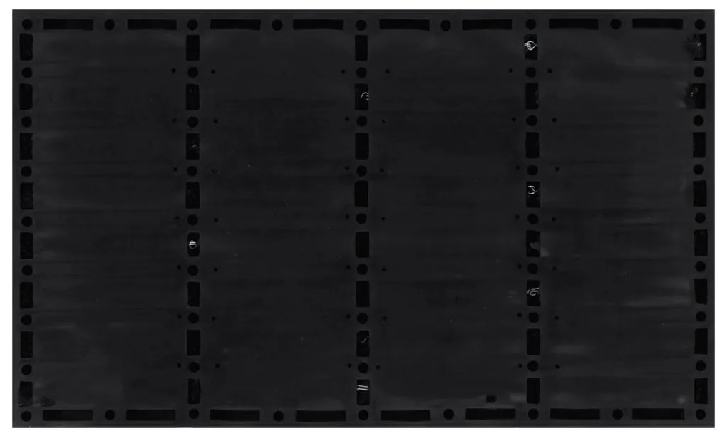 Tapete de porta retangular 45x75 cm borracha e fibra de coco