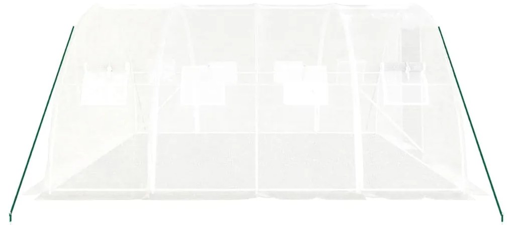 Estufa com estrutura de aço 16 m² 4x4x2 m branco