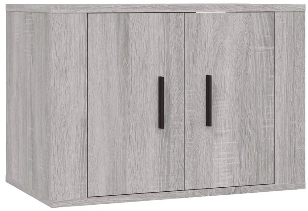 Conjunto móveis de TV 2 pcs madeira processada sonoma cinza