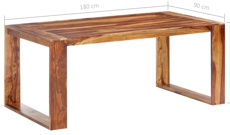 Mesa de jantar 180x90x76 cm madeira maciça