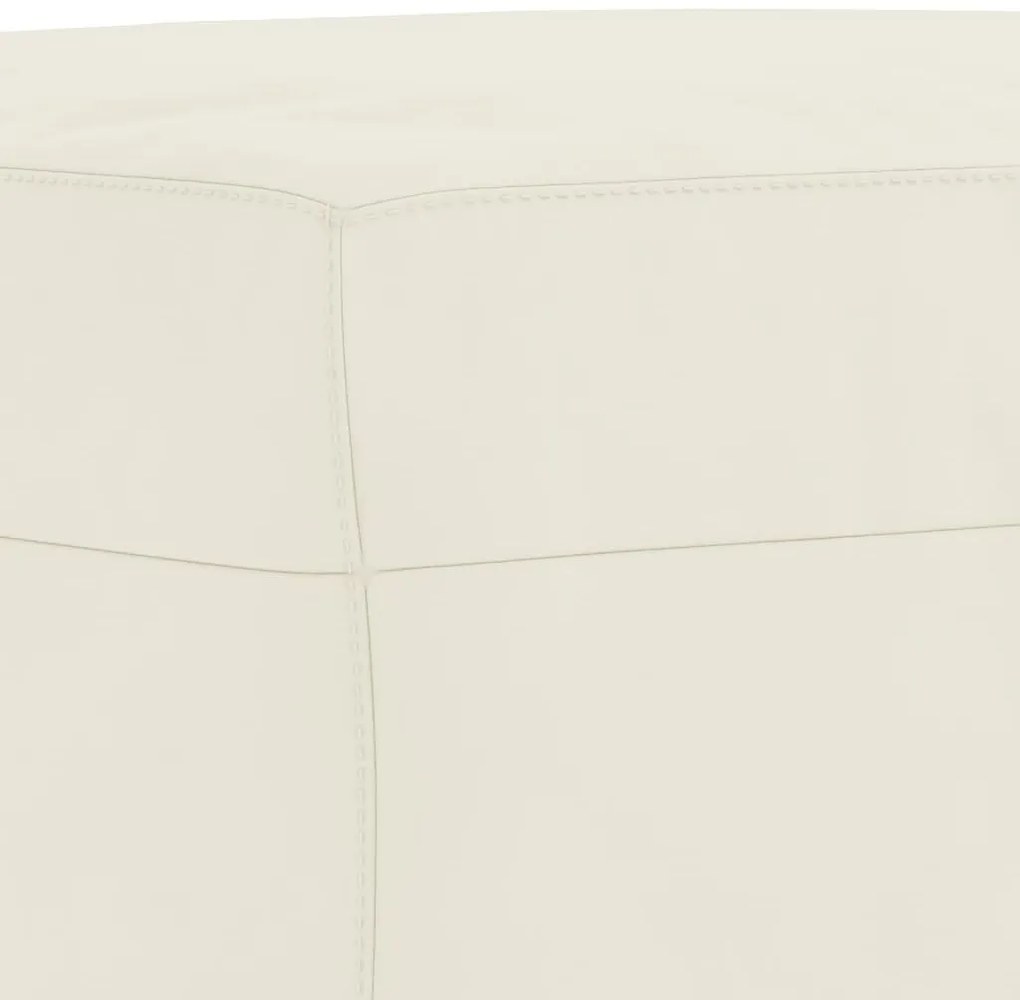 4 pcs conjunto de sofás com almofadões veludo cor creme