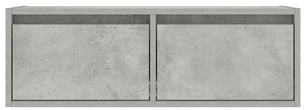 Móvel de TV com luzes LED 75x35,5x25 cm cinzento cimento
