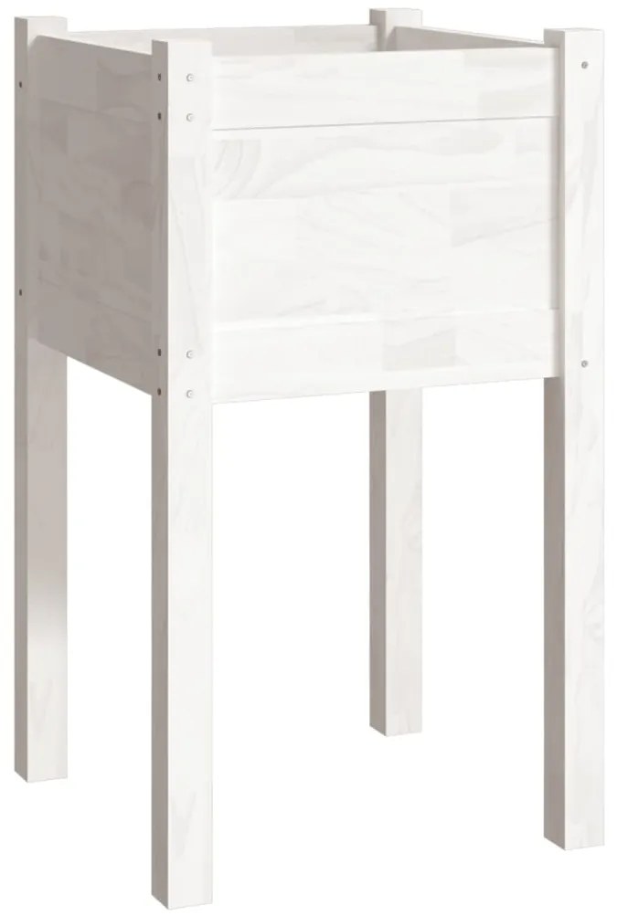 Vasos/floreiras de jardim 2 pcs 40x40x70 cm pinho maciço branco