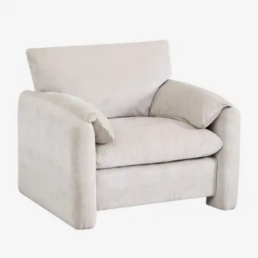 Cadeira Estofada Serra Chenille Cinzento Claro - Sklum