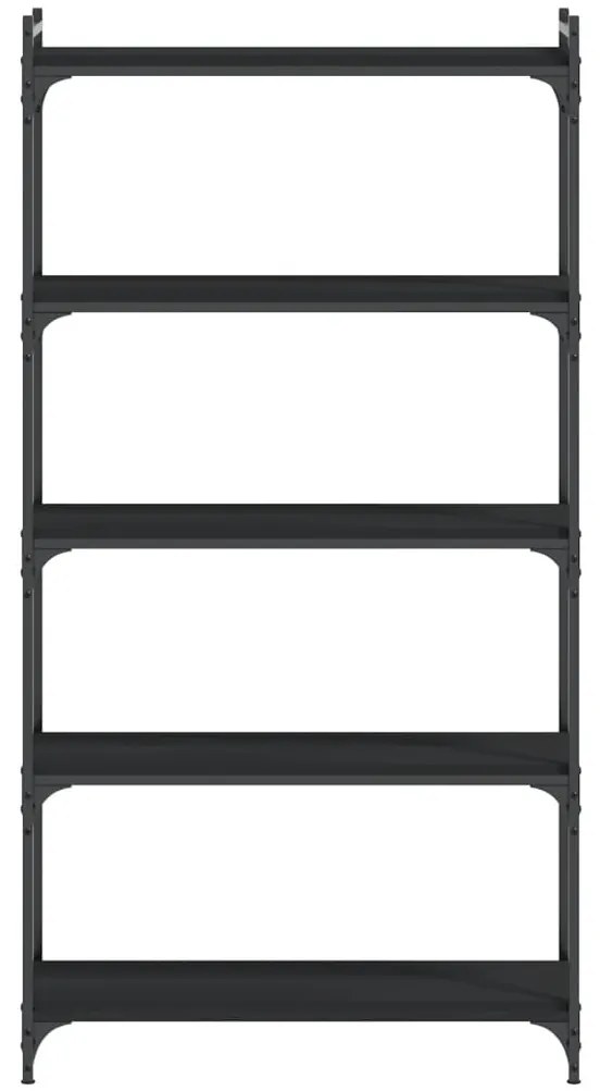 Estante c/ 5 prateleiras 80x30x154cm derivados de madeira preto