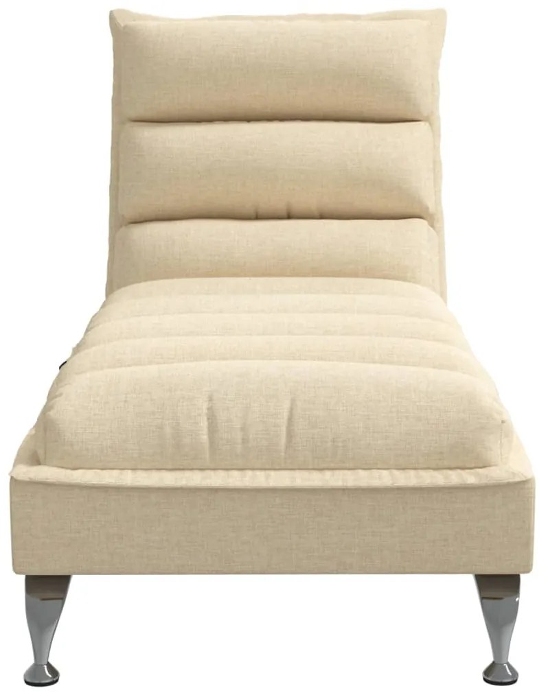 Chaise lounge de massagem com almofadões tecido creme